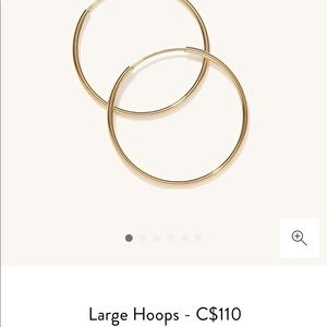Mejuri large hoops in 14k yellow gold